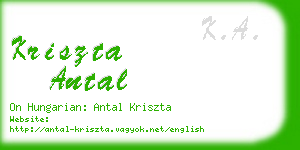 kriszta antal business card